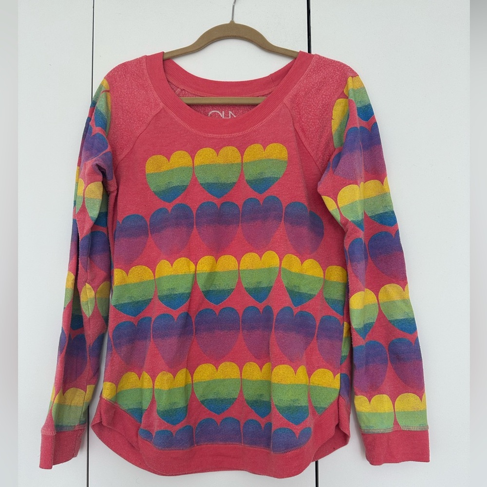 Chasor pink rainbow sweatshirt - size small